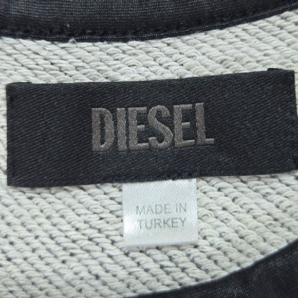 DIESEL Dress Womens XS Gray Long Sleeve Color Block Mini Casual rear zipper knit - Picture 4 of 8